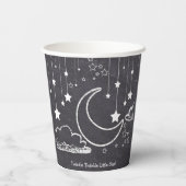 Chalkboard Twinkle Twinkle Little Star Baby Dusche Pappbecher (Rückseite)