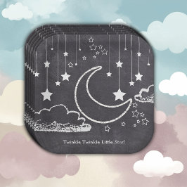 Chalkboard Twinkle Twinkle Little Star Baby Dusche Pappteller
