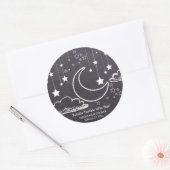 Chalkboard Twinkle Twinkle Little Star Baby Dusche Runder Aufkleber (Umschlag)