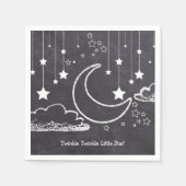 Chalkboard Twinkle Twinkle Little Star Baby Dusche Serviette (Vorderseite)