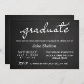 Chalkboard Typografie Open House Abschluss Einladung (Vorne/Hinten)