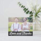 CHALKBOARD-TYPOGRAPHIE | DANKE, DASS SIE POSTCARD POSTKARTE (Stehend Vorderseite)
