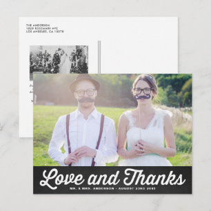 CHALKBOARD-TYPOGRAPHIE DANKE, DASS SIE POSTCARD POSTKARTE
