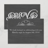 Chalkboard UAWG RSVP Karte (Vorne/Hinten)