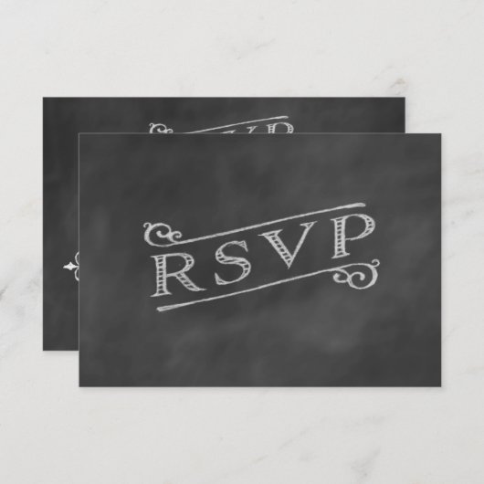 Chalkboard UAWG RSVP Karte (Vorne/Hinten)