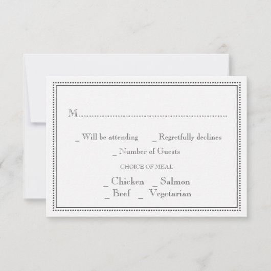 Chalkboard UAWG Wedding Card RSVP Karte (Vorderseite)