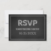 Chalkboard UAWG Wedding Card RSVP Karte (Rückseite)