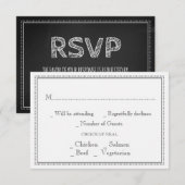 Chalkboard UAWG Wedding Card RSVP Karte (Vorne/Hinten)