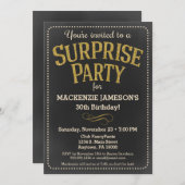 Chalkboard Überraschung Party Einladung Mann oder  (Vorne/Hinten)