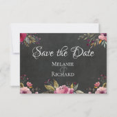 Chalkboard und Blush Save the Date Card (Vorderseite)