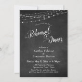 Chalkboard und Lights Wedding Probe Dinner Einladung (Vorderseite)