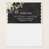 Chalkboard und White Lily Vielen Dank (Vorne & Hinten)