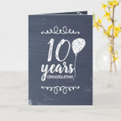 Chalkboard universelle Mitarbeiterjubiläumskarte Karte (Gelbe Blume)