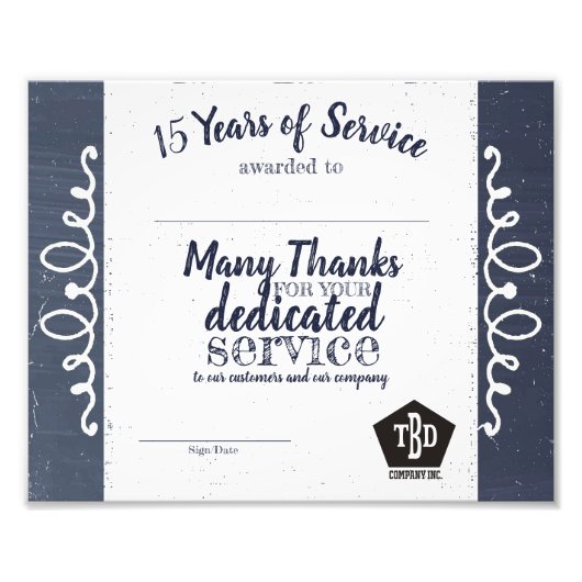 Chalkboard universellen Mitarbeiterjubiläum Fotodruck (Vorne)