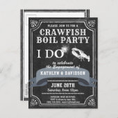Chalkboard Verlobung Crawfish Boil Einladung Postkarte (Vorne/Hinten)