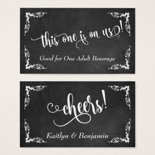 Chalkboard & Verziert Corners, Script Drinks (Vorne & Hinten)