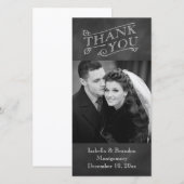 Chalkboard Vielen Dank Fotokarte Dankeskarte (Vorne/Hinten)