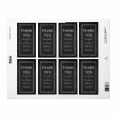 Chalkboard Vielen Dank Gastgeschenk Hochzeit Label (Vorne)