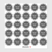 Chalkboard vielen Dank mit Namensschildern Aufkleber (Blatt)