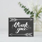 Chalkboard Vielen Dank Postkarte (Stehend Vorderseite)