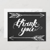 Chalkboard Vielen Dank Postkarte (Vorne/Hinten)