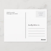 Chalkboard Vielen Dank Postkarte (Rückseite)