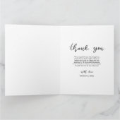 Chalkboard Vielen Dank Script Wedding Foto Collage Dankeskarte (Innenseite)