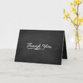 Chalkboard Vielen Dank, Skript Karte (Gelbe Blume)