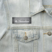 Chalkboard Vintag Black Gray Fade Namensschild (Beispiel)