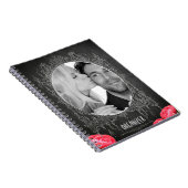 Chalkboard Vintag Floral - Hochzeitsnotebook Notizblock (Rechte Seite)