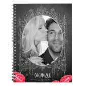 Chalkboard Vintag Floral - Hochzeitsnotebook Notizblock (Vorderseite)