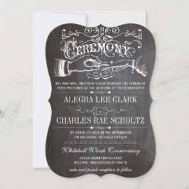 Chalkboard Vintag Moderne Viktorianische Typografi Einladung