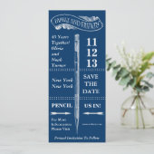 Chalkboard Vintag Save the Date Jahrestag (Stehend Vorderseite)