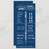 Chalkboard Vintag Save the Date Jahrestag (Vorne/Hinten)