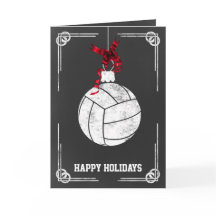 Chalkboard Volleyball-Spieler Weihnachtskarten