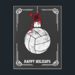 Chalkboard Volleyball-Spieler Weihnachtskarten Feiertagspostkarte<br><div class="desc">Volleyballverzierung mit Chalkboard Holiday Grußkarten nach Interesse. Berufliche Urlaubskarten sind branchenspezifische Urlaubskarten. Diese Beruf-spezifischen Urlaubskarten werden Ihren Urlaubsszenarien eine Touch Einzigartigkeit verleihen</div>