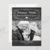 Chalkboard Warmwünscht Holiday Postkarte (Vorne/Hinten)