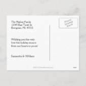 Chalkboard Warmwünscht Holiday Postkarte (Rückseite)