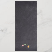 Chalkboard Wasserfarbe Blume Menü Karte rustikal (Rückseite)