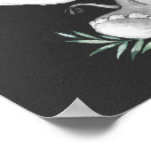 Chalkboard Wasserfarbe Elephant Babydusche Poster (Ecke)