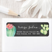 Chalkboard Wasserfarbkaktus-Adressetikett (Insitu)