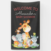 Chalkboard Watercol Niedlich Safari Jungle Baby Du Banner (Vertikal)