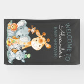 Chalkboard Watercol Niedlich Safari Jungle Baby Du Banner (Horizontal)