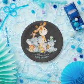Chalkboard Watercol Niedlich Safari Jungle Baby Du Pappteller (Party)