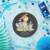 Chalkboard Watercol Niedlich Safari Jungle Baby Du Pappteller (Party)