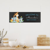 Chalkboard Watercol Niedlich Safari Jungle Baby Du Poster (Küche)