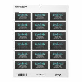 Chalkboard Watercolor Abschluss Address Labels Adressaufkleber (Vorne)