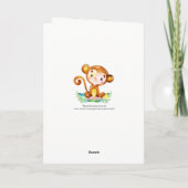 Chalkboard Watercolor Affenjunge Danke (Rückseite)