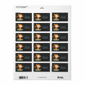 Chalkboard Watercolor Affenjunge Danke Adressaufkleber (Vorne)