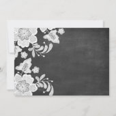 Chalkboard Watercolor Brush Calligraphy Foto Save The Date (Rückseite)